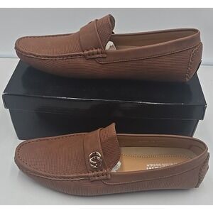 Terroni Leather Men's Cognac 12 Slip On Loafers Dress Shoe Holiday‎ Gift